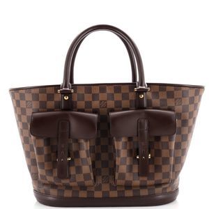Louis Vuitton Manosque GM Damier Ebene Handbag Brown